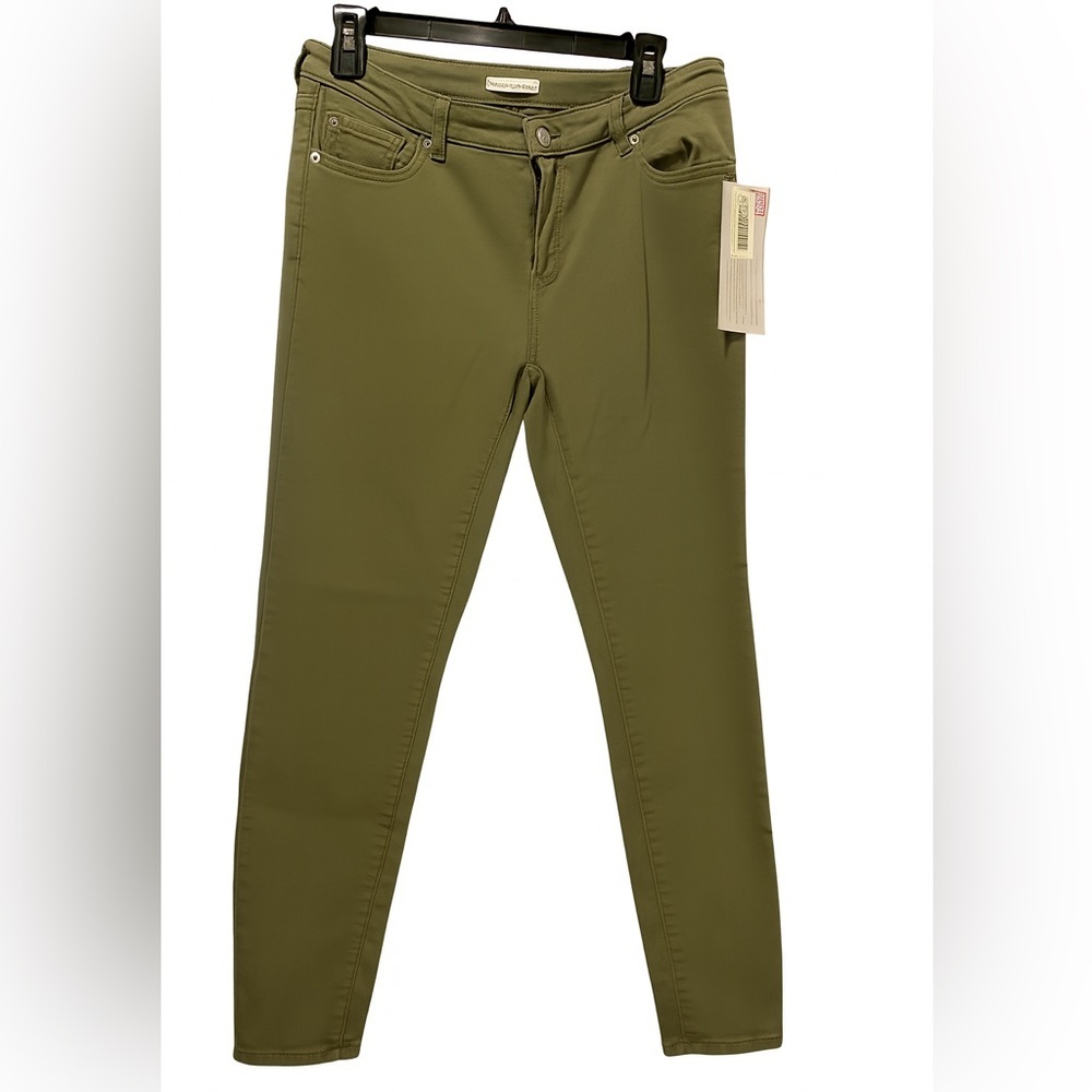 Olive Green Women's Jeans 12 NWT Amazon Basics - Picture 2 of 7